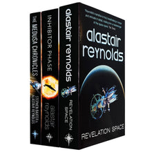 Alastair Reynolds & Stephen Baxter Collection – Space Exploration, Advanced Technology & Cosmic Threats in Medusa Chronicles, Inhibitor Phase & Revelation Space (3-Book Set)
