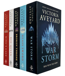 Victoria Aveyard Red Queen Series 5 Books Collection Set (Red Queen, Glass Sword, King'S Cage, War Storm, Broken Throne)
