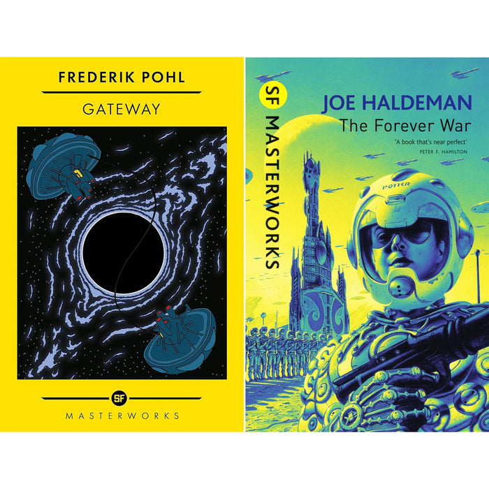 SF Masterworks Collection: Space Warfare, Time Dilation & Human Survival in Gateway by Frederik Pohl & The Forever War by Joe Haldeman (2-Book Set)