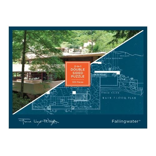 Frank Lloyd Wright Fallingwater 2-sided 500 Piece Puzzle (Puzzles)
