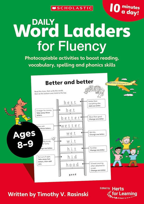 Daily Word Ladders for Fluency for Ages 8 to 9