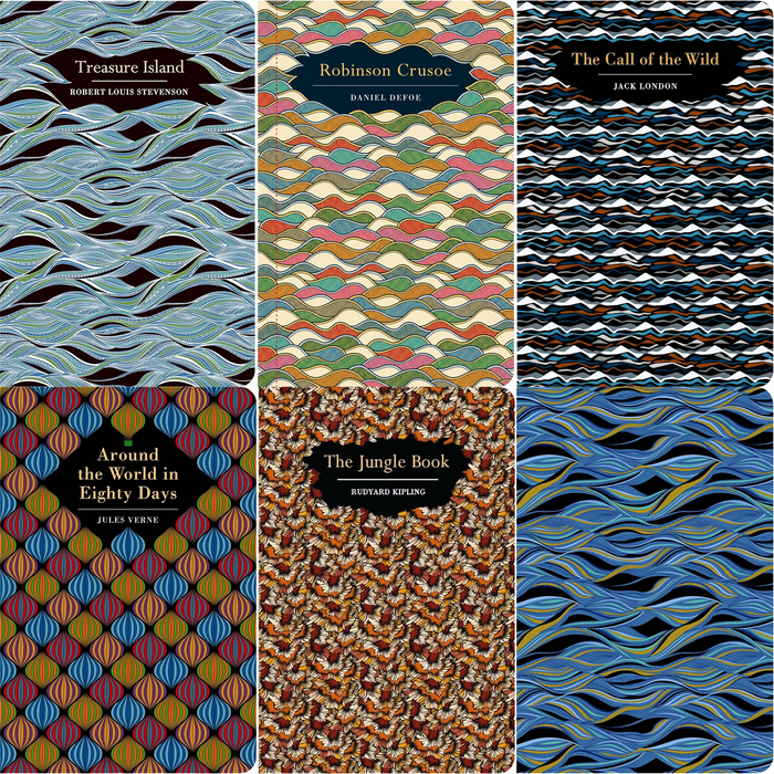 The Classic Adventure Collection: Treasure Island, Robinson Crusoe, The Call of the Wild & More (Hardcover, 5 Books) with a Matching Notebook – Timeless Tales in Exquisite Chiltern Editions