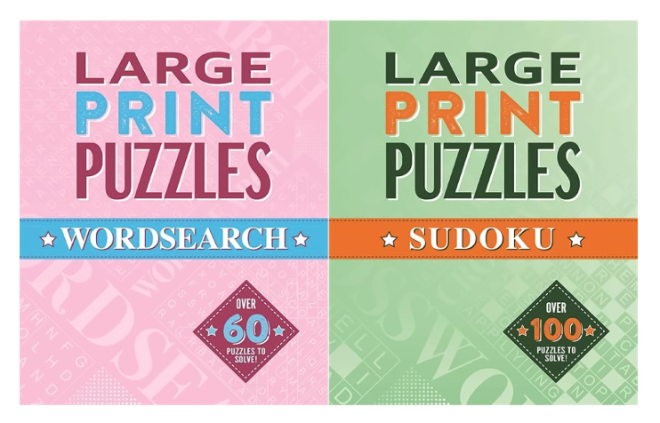 Large Print Puzzles Collection: Wordsearch & Sudoku