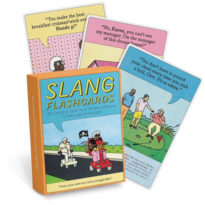 Knock Knock Slang Flashcards Deck, 40 Cards (2021 Edition): Box of 41 Cards