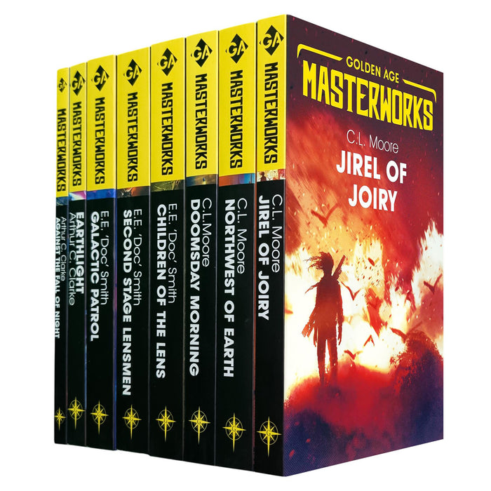 Golden Age Masterworks Collection – Iconic Sci-Fi Adventures in Clarke's Against the Fall of Night, Smith's Galactic Patrol, Moore's Jirel of Joiry & More (8-Book Set)