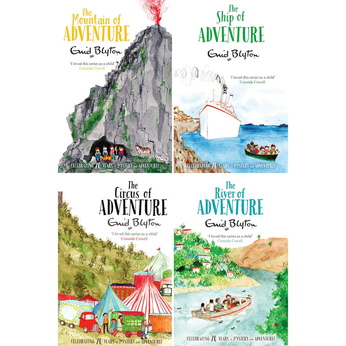 Enid Blyton Adventure Series – Books 5–8: Mountain, Ship, Circus & River Escapades for Young Explorers (4-Book Paperback Collection)