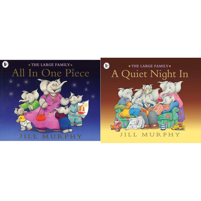 The Large Family Collection: 2-Book Set by Jill Murphy (All In One Piece, A Quiet Night In