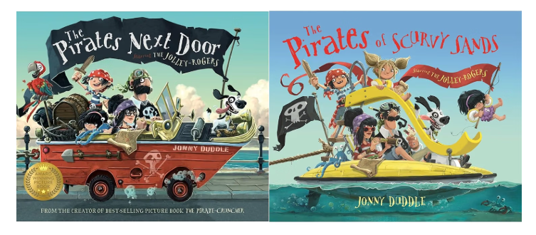 Jolley-Rogers Adventures Collection by Jonny Duddle: The Pirates Next Door & The Pirates of Scurvy Sands