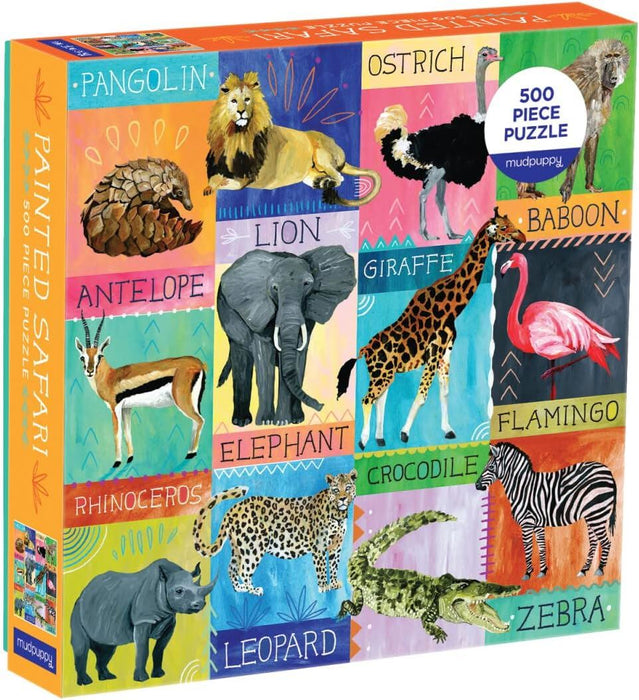 Galison 9780735366671 Painted Safari Jigsaw Puzzle, Multicoloured, 500 Pieces