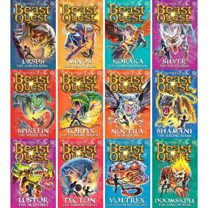 Beast Quest Series 9 & 10 Collection (12 Books) – The Warlock’s Staff and The Master of the Beasts: Epic Fantasy Adventures of Magic and Courage for Young Readers
