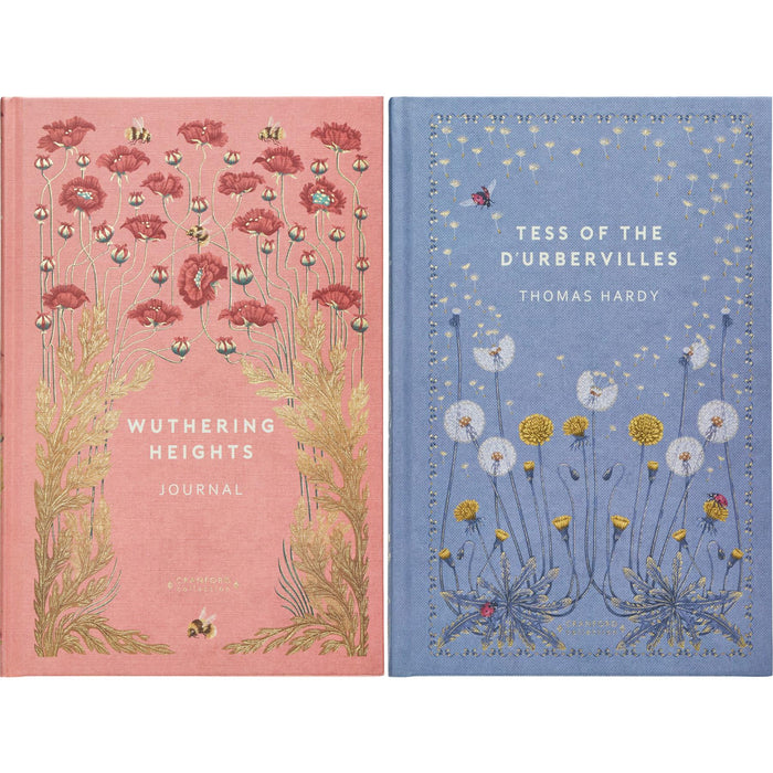 The Romance & Tragedy Collection: Pride and Prejudice, Wuthering Heights, Tess of the d’Urbervilles, The Scarlet Letter & More (Hardcover, 6 Books) with 2 Journals in a Beautiful Cranford Edition