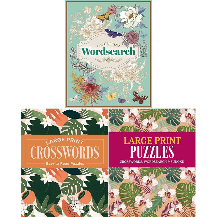 Large Print Puzzles Collection: Wordsearch, Crosswords (Easy to Read Puzzles) & Mixed Puzzles