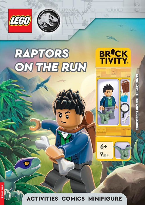 LEGO® Jurassic World™: Raptors on the Run Activity Book (with Kenji minifigure, baby raptor and accessories) (LEGO® Minifigure Activity)