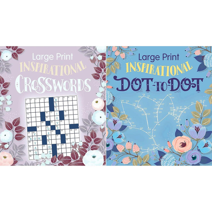 Large Print Inspirational Puzzles Collection: Crosswords & Dot-To-Dot (2-Book Set)