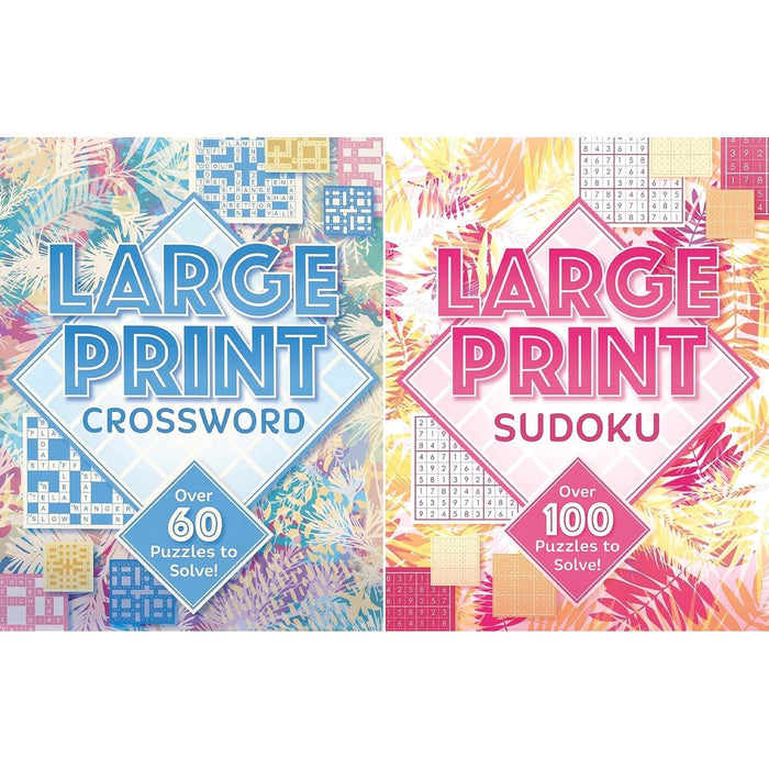Large Print Puzzles Collection: Crosswords & Sudoku (2-Book Set)