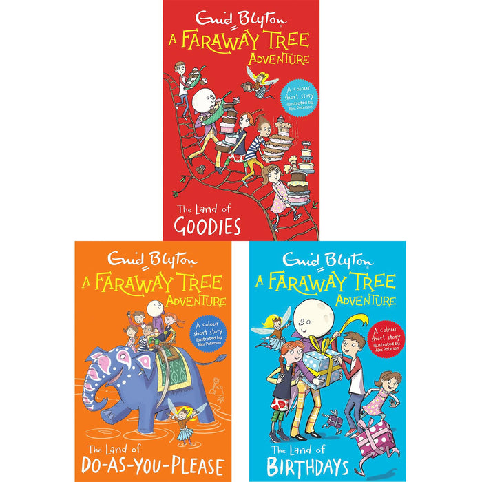 The Faraway Tree Collection by Enid Blyton: Adventures in the Lands of Do-As-You-Please, Birthdays & Goodies (3 Books, Paperback)