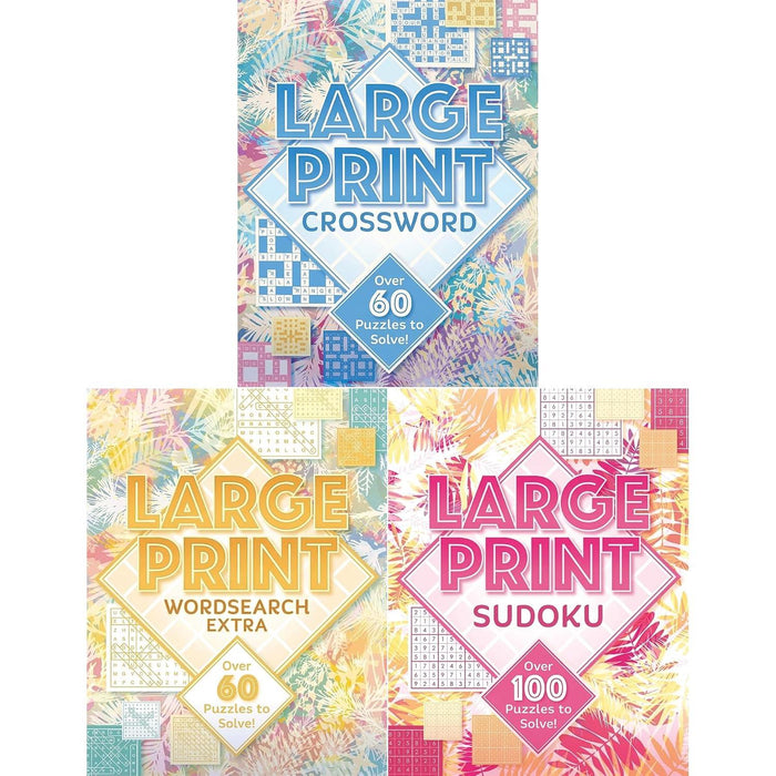 Large Print Puzzles Collection: Crosswords, Wordsearch Extra & Sudoku (3-Book Set)