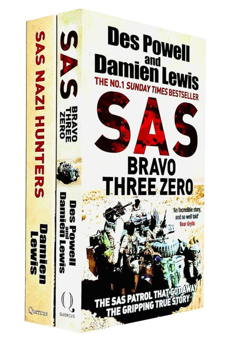 Damien Lewis Collection 2 Books Set (SAS Bravo Three Zero, SAS Nazi Hunters)
