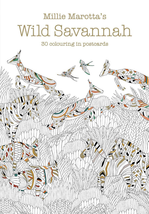Millie Marotta's Wild Savannah Postcard Book: 30 beautiful cards for colouring in: 19