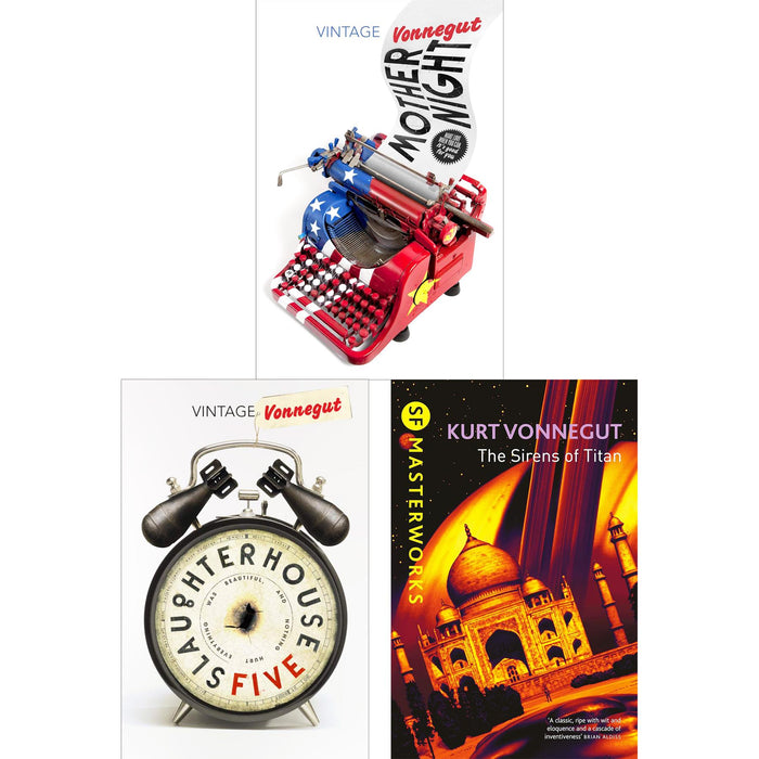 Kurt Vonnegut Collection: Mother Night, Slaughterhouse 5 & Sirens of Titan – A Deep Dive into War, Identity, and the Absurdities of Life (3-Book Set)