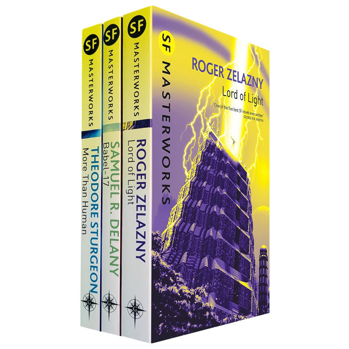 SF Masterworks Collection: Human Nature, Consciousness & Identity in More Than Human by Theodore Sturgeon, Lord of Light by Roger Zelazny & Babel-17 by Samuel R. Delany (3-Book Set)
