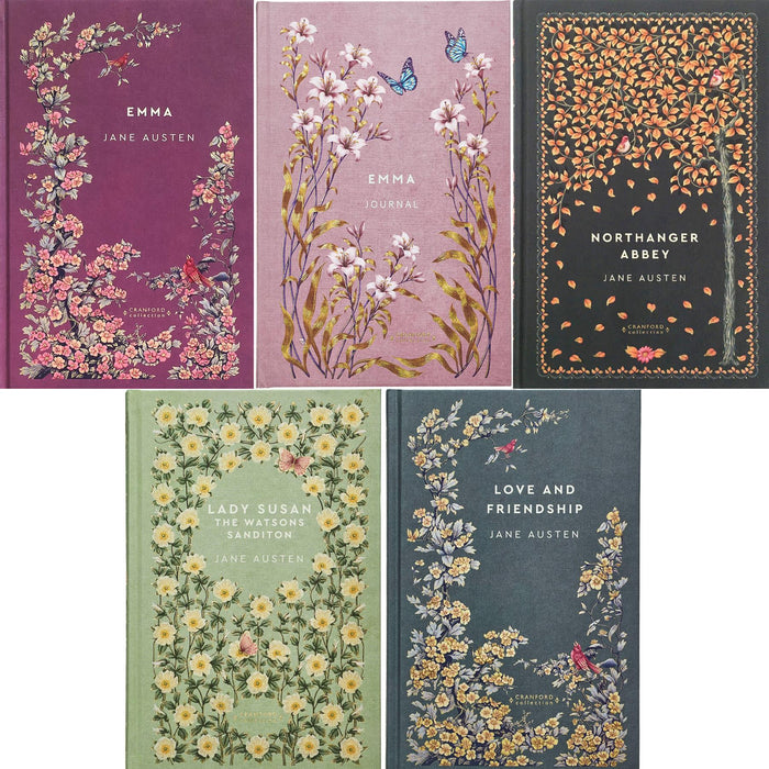 Jane Austen’s Wit and Satire Collection: Emma, Northanger Abbey, Lady Susan, Love and Friendship (Hardcover) with Emma Journal – A Cranford Edition Set of Timeless Stories & Humor
