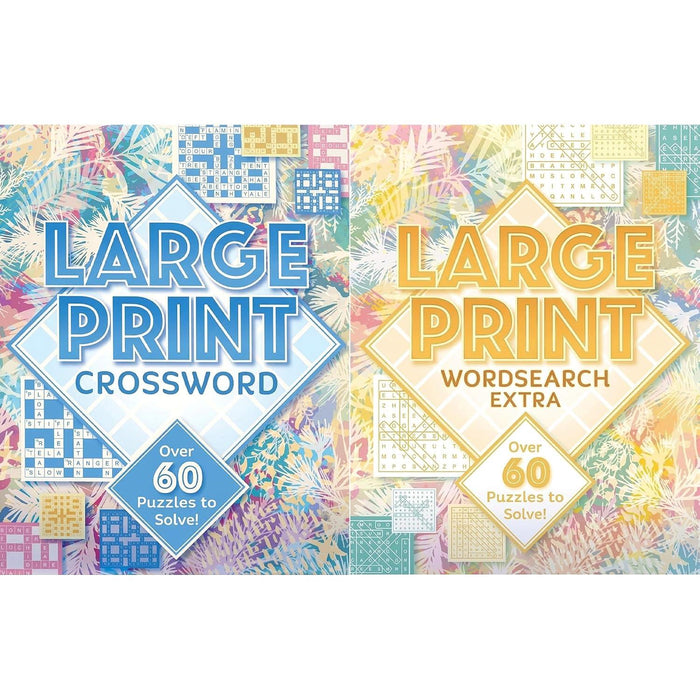 Large Print Puzzles Collection: Crosswords & Wordsearch Extra (2-Book Set)