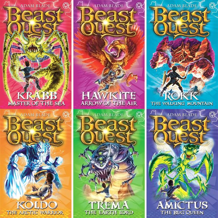 Beast Quest 30-Book Collection by Adam Blade: Ferno the Fire Dragon, Sepron the Sea Serpent, Arcta the Mountain Giant & More – Complete Series 1-5 Adventure Set for Young Fans