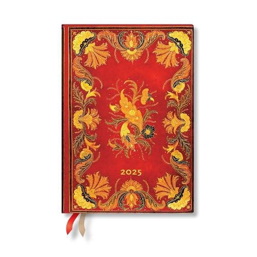 Kalendarz Paperblanks 2025 Fiammetta Midi tygodniowy VER: tydzień na dwóch stronach, zamykany na gumkę, Papier 100 GSM