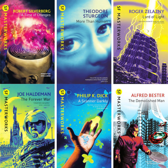 SF Masterworks Collection: Evolution, Identity & Change in More Than Human by Theodore Sturgeon, Lord of Light by Roger Zelazny, The Forever War by Robert Silverberg & More (6-Book Set)