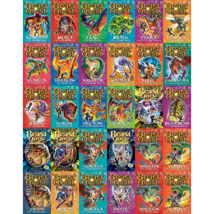 Beast Quest Series 6–10 Collection (30 Books) – The World of Chaos, The Lost World, The Pirate King, The Warlock’s Staff, and The Master of the Beasts: Epic Fantasy Adventures for Young Readers