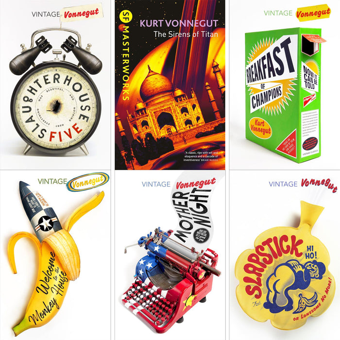 Kurt Vonnegut Satirical & Sci-Fi Collection – Sirens of Titan, Slaughterhouse 5, Breakfast of Champions, Welcome to the Monkey House, Mother Night & Slapstick (6-Book Set)
