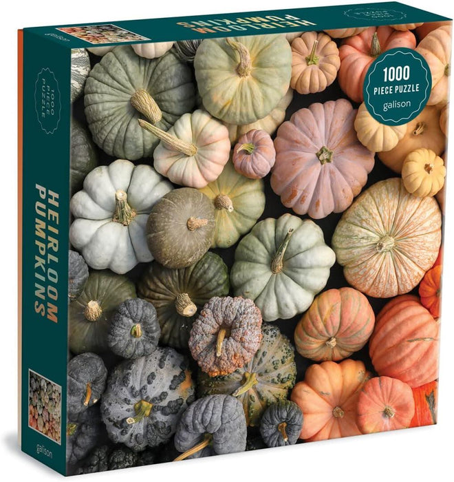 Galison 9780735369559 Heirloom Pumpkins 1000 Piece Puzzle in Square Box
