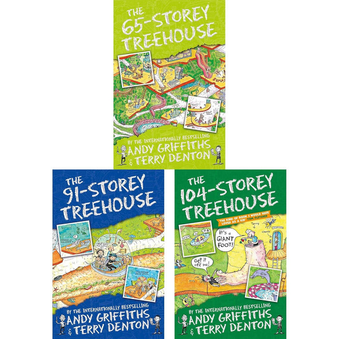 The Treehouse Series by Andy Griffiths & Terry Denton: The 65, 91 & 104-Storey Treehouse