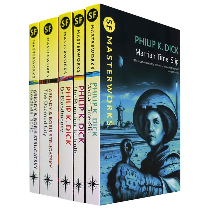 SF Masterworks Collection by Dick & Strugatsky Brothers: Post-Apocalyptic Survival & Rebuilding Society in Roadside Picnic, Doomed City, Dr. Bloodmoney, Penultimate Truth & Martian Time Slip (5-Book Set)