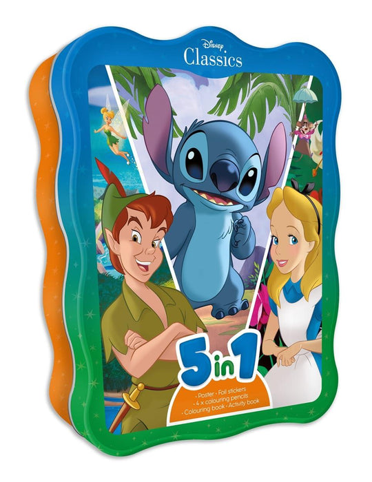 Disney Classics: 5 in 1 Activity Tin (Inc Pencils & Stickers)