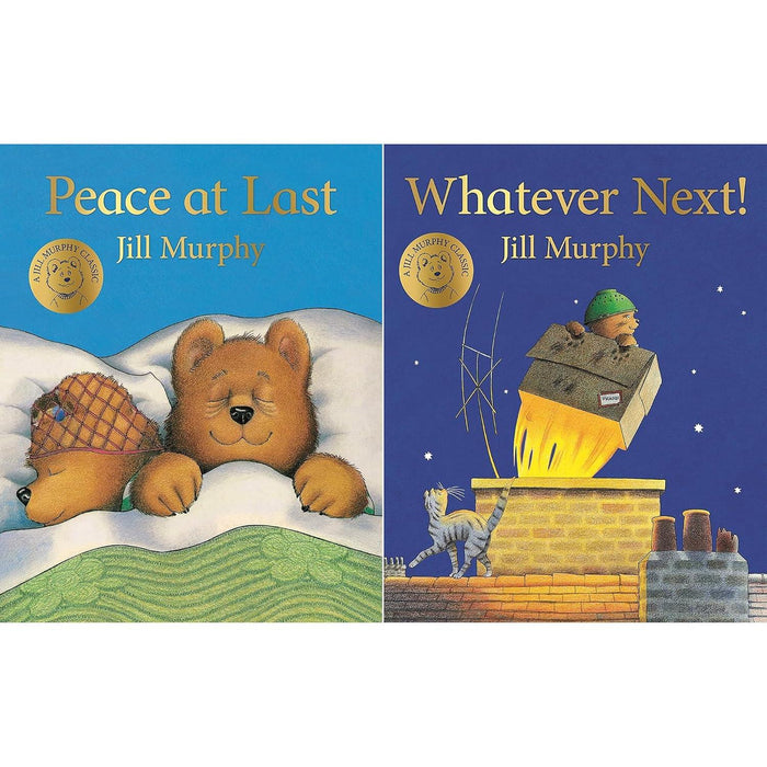 Bear & Large Family Collection by Jill Murphy: Five Minutes Peace, Mr Large in Charge, Whatever Next, Peace at Last & More - Classic Illustrated Picture Books (8-Book Set)