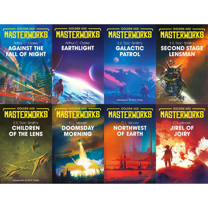Golden Age Masterworks Collection – Iconic Sci-Fi Adventures in Clarke's Against the Fall of Night, Smith's Galactic Patrol, Moore's Jirel of Joiry & More (8-Book Set)