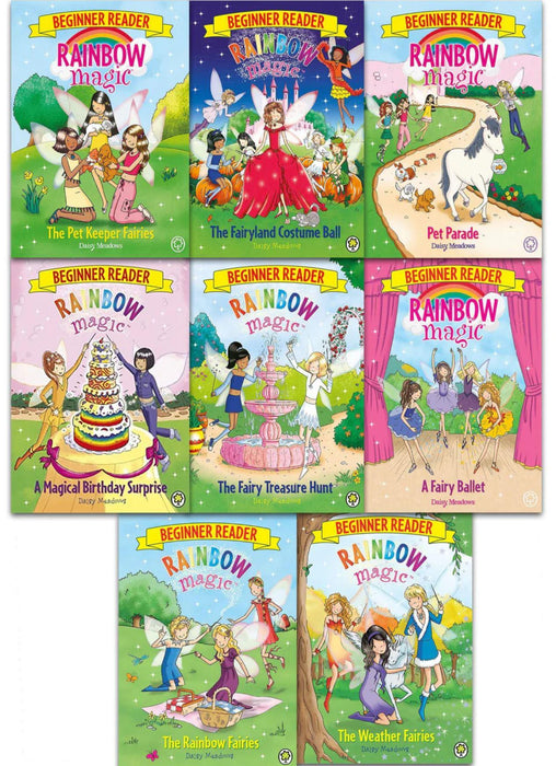 Rainbow Magic Beginner Reader Collection 8 Books Set By Daisy Meadows (Early Readers)