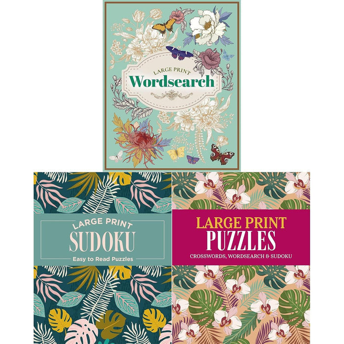 Large Print Puzzles Collection: Wordsearch, Sudoku (Easy to Read Puzzles) & Mixed Puzzles