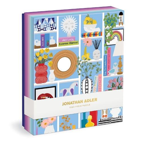 Galison 9780735375338 Jonathan Adler Shelfie Jigsaw Puzzle, Multicoloured, 1000 Pieces
