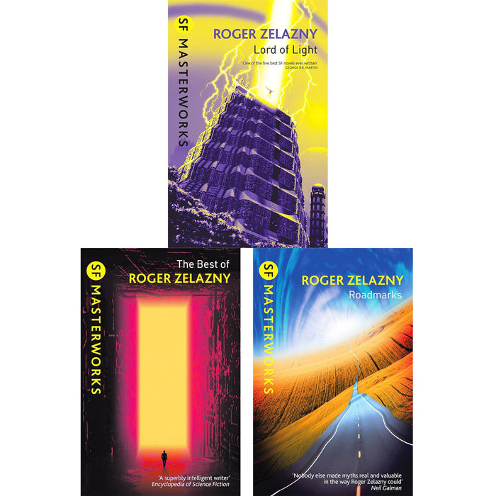 Roger Zelazny Collection – SF Masterworks of Mythology, Power & Reality in Lord of Light, The Best of Roger Zelazny & Roadmarks (3-Book Set)
