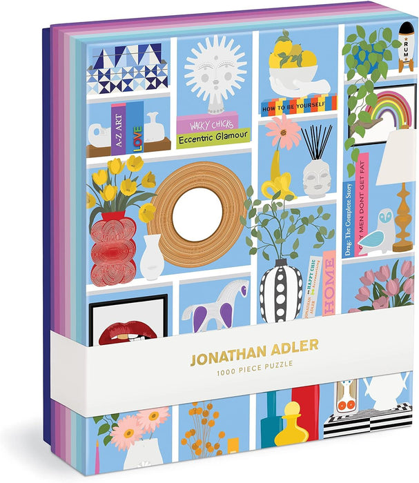 Galison 9780735375338 Jonathan Adler Shelfie Jigsaw Puzzle, Multicoloured, 1000 Pieces
