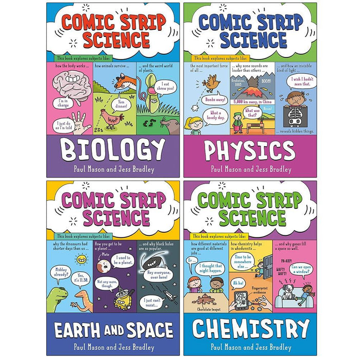 Comic Strip Science Series 4 Books Collection Set By Paul Mason
