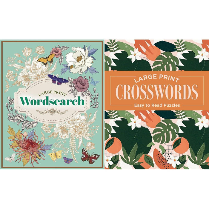 Large Print Puzzles Collection: Wordsearch & Crosswords
