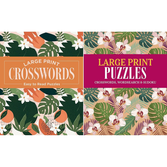 Large Print Puzzles Collection: Crosswords (Easy to Read Puzzles) & Mixed Puzzles