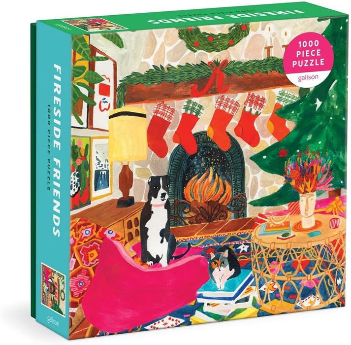 Galison 9780735375987 Fireside Friends Jigsaw Puzzle, Multicoloured, 1000 Pieces