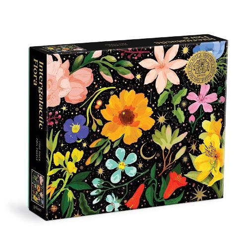 Galison 9780735372917 Intergalactic Flora Jigsaw Puzzle, Multicoloured, 1000 Pieces