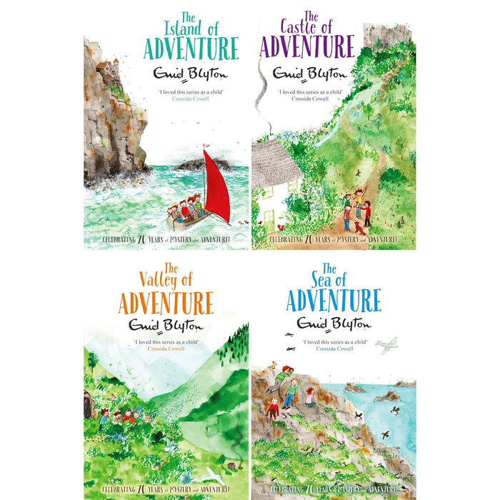 Enid Blyton Adventure Series – Books 1–4: Classic Island, Castle, Valley & Sea Escapes for Curious Young Readers (4-Book Paperback Collection)