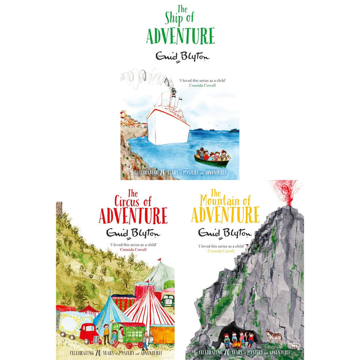 Enid Blyton Adventure Series – 3-Book Set: Ship, Circus & Mountain Mysteries for Brave Young Readers (Paperback Collection)